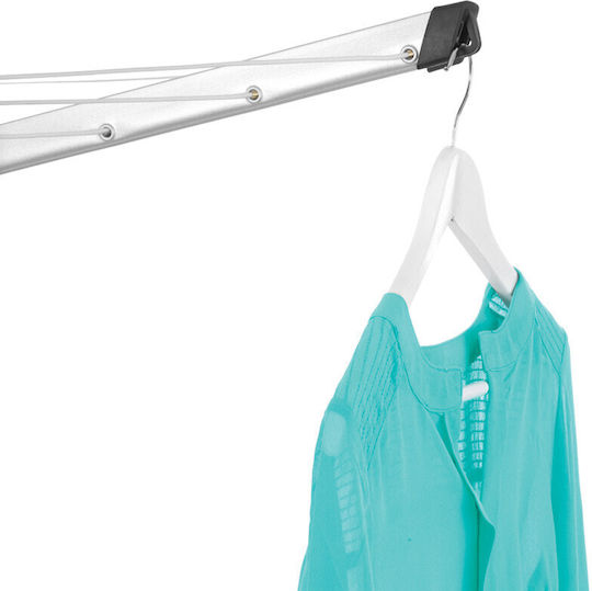Brabantia Topspinner Folding Floor Clothes Drying Rack for Garden Metallic with Hanging Length 50m