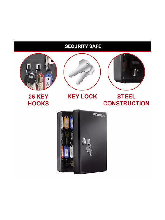 Master Lock Κλειδοθήκη Τοίχου Μεταλλική με Κλειδαριά