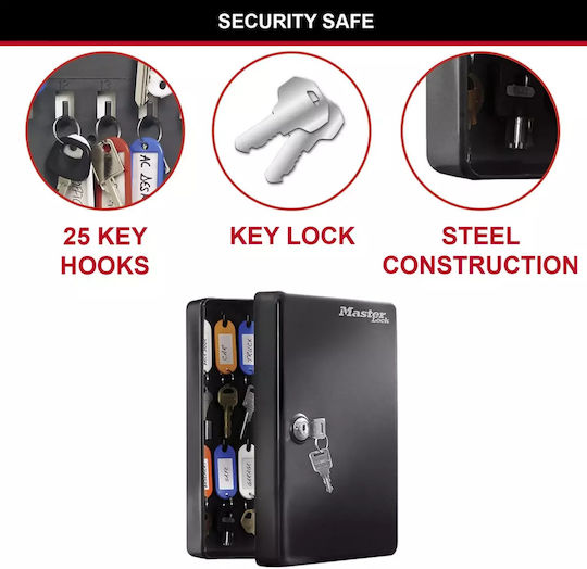 Master Lock Wand-Schlüsselanhänger Metallisch Mit Schloss