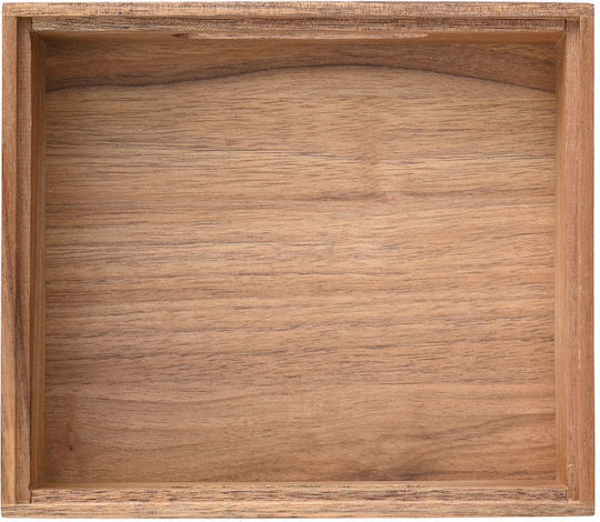 Estia Allure Wooden Square Serving Tray with Handles in Beige Color 20x17.5x6cm 02-34153 1pcs