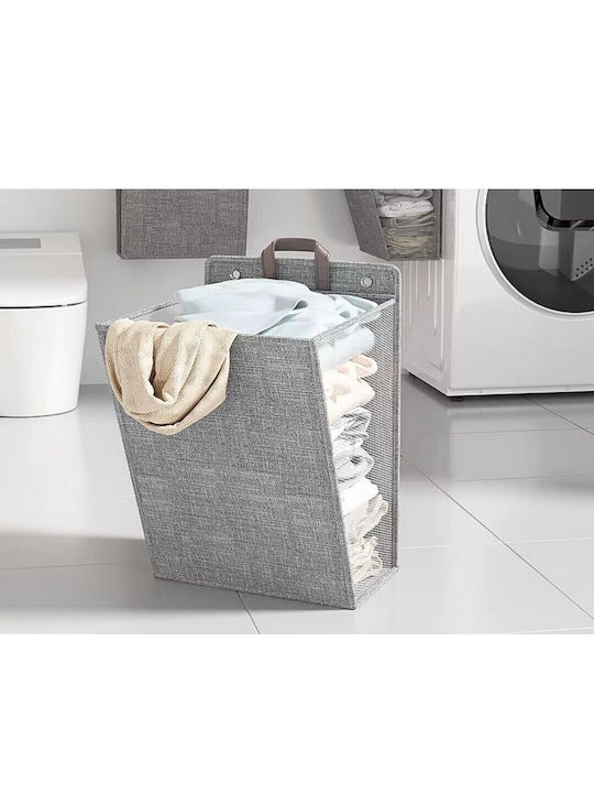 Verk Group Wäschekorb aus Stoff Faltbar 57x40x15cm Gray