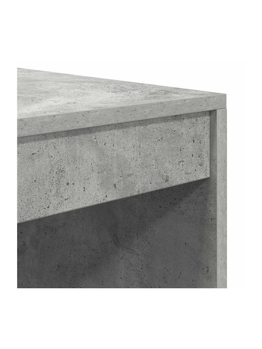 Kids Desk with Library made of Melamine Gray 90x50x76cm