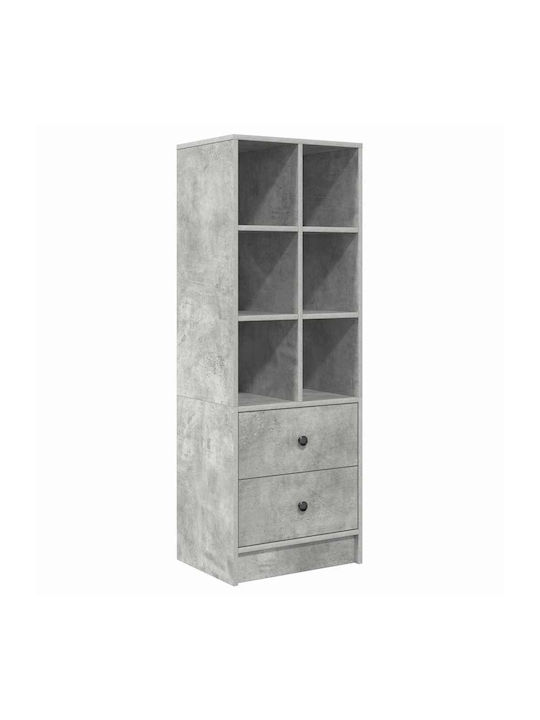 Kids Desk with Library made of Melamine Gray 90x50x76cm