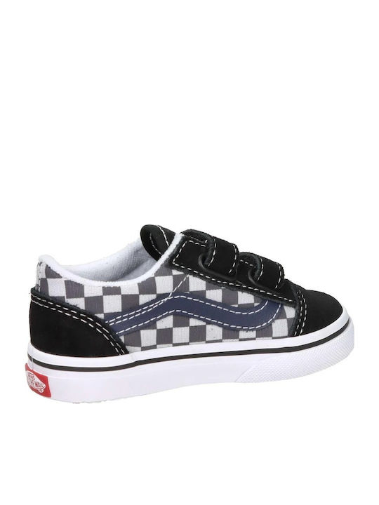 Old Skool V Kids Sneakers with Hoop & Loop Closure Black