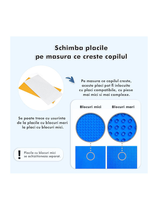 Set Masă cu Scaune pentru Copii pentru Desen Galben