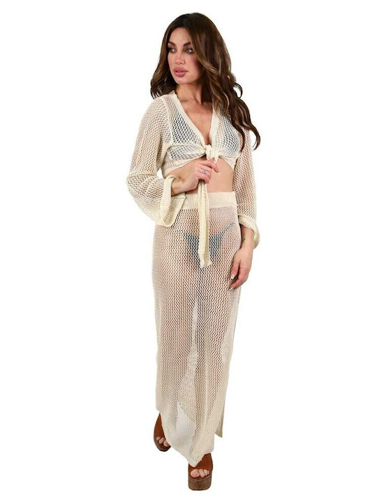Aquablue Damen Top Strand Beige