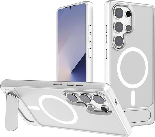 Samsung Galaxy S25 Ultra Kickstand Matte Case Magsafe Silver