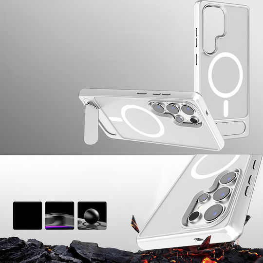 Samsung Galaxy S25 Ultra Kickstand Matte Case Magsafe Silver