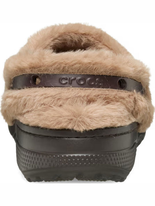 Classic Unfurgettable Winter Women's Slippers with Fur Brown