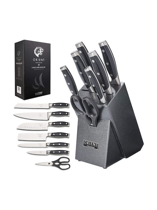 Orient Knife Set with Block from Stainless Steel 8pcs