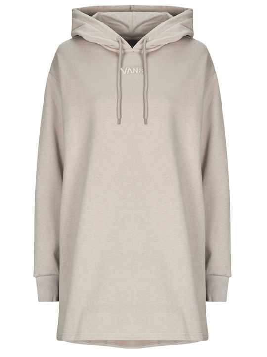 Mini Athletic Dress with Hood Beige