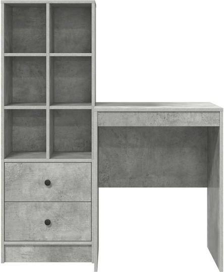 Kinderschreibtisch mit Bibliothek aus Melamin Gray 60x50x76cm