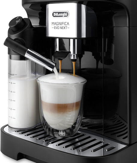 De'Longhi Magnifica Evo Next Automatic Espresso Coffee Machine 1450W Pressure 15bar for Cappuccino with Coffee Grinder ECAM310.60.B