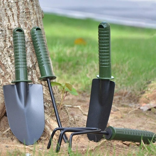 Satz 4 Kleine Gartenwerkzeuge Metall Rutschfester Griff Leicht Zu Verstauen Schwarz