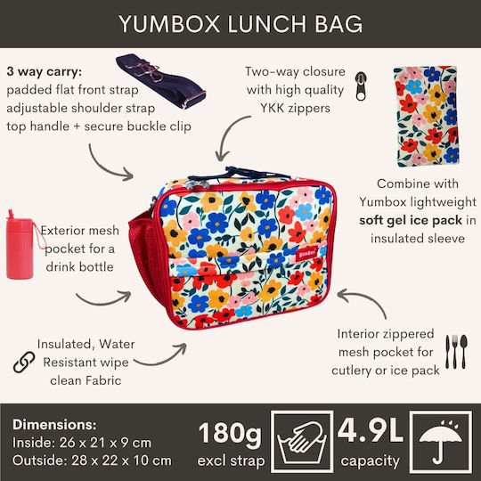 Yumbox Lunch Bag Ισοθερμική Τσάντα Pacific Shark