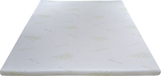 Green Future Mattress Topper Aloe Vera Single Foam Infused with Aloe & Removable Cover 90x200x5cm