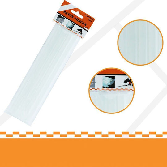 Set 5 Bățuri Adezive Termofuzibile Diametru 10 Mm Lungime 190 Mm Transparent
