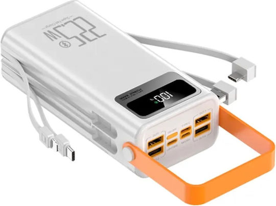 Andowl Q-XD7 Power Bank 26000mAh 22.5W with 4 USB-A Ports and 3 USB-C Ports White