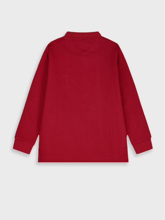 Παιδικό Polo Μακρυμάνικο Μπορντώ Polo Shirt
