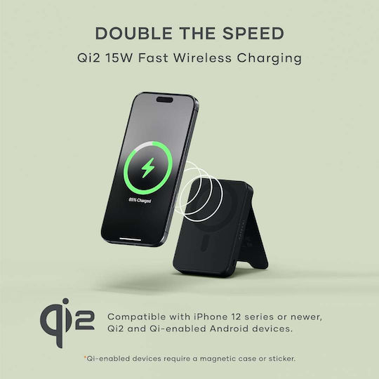 Satechi OntheGo Qi2 MagSafe Qi2 Външна Батерия 10000mAh 15W Черна
