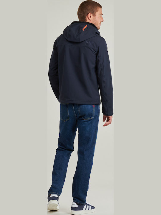 Winter Jacket Softshell Waterproof and Windproof Blue