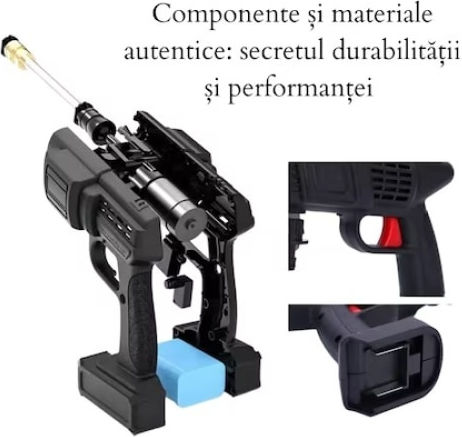 Baterie Reîncărcabilă pentru Mașină de Spălat cu Presiune Autonomie 45 de Minute Putere 300w Neagră