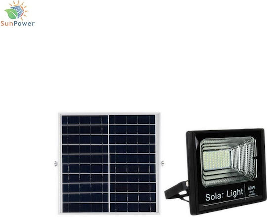 Στεγανός Ηλιακός Προβολέας LED 60W με Τηλεχειριστήριο IP67