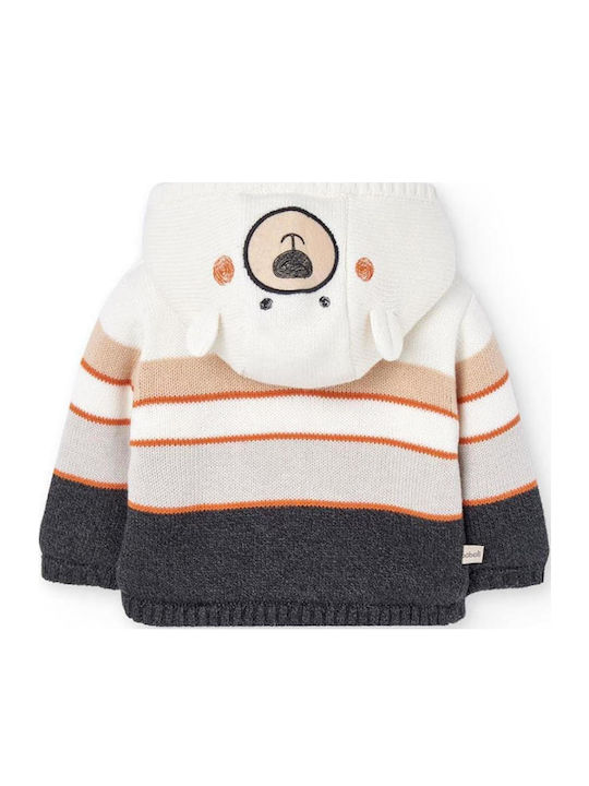 Kids Cardigan with Hood Ecru