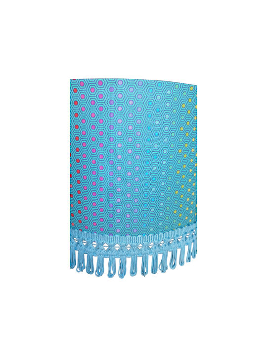 Oxygen Shinny Blue Octagon Single-Light Kids Ceiling Light Ceiling Lamp with E27 Socket Blue 35x20cm