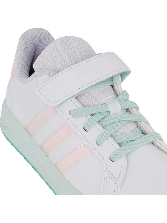 Grand Court 2.0 EL C Kids Sneakers with Hoop & Loop Closure White