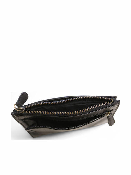 Large Leather Women's Wallet Classic Black