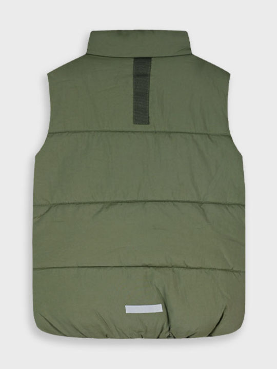 Kids' Quilted Jacket Sleeveless Khaki