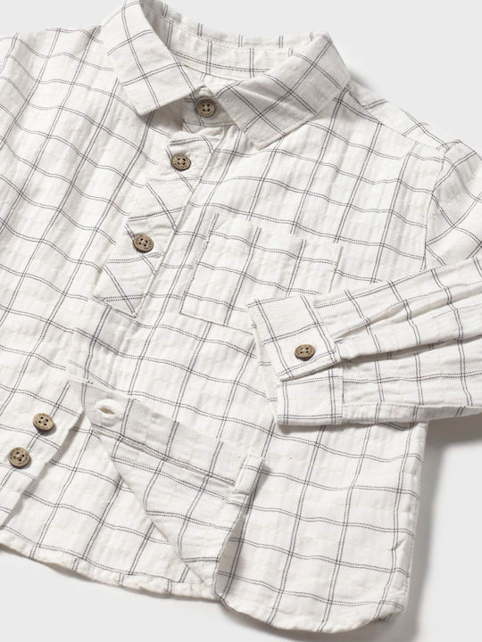 Kids Checked Shirt Long Sleeve Dark grey