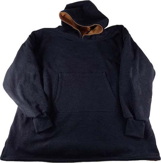 Pătură Polar Fleece Cu Mâneci 79x118cm Negru