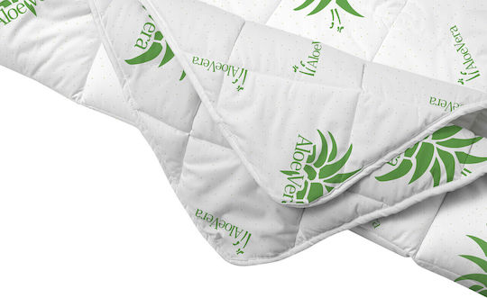 Alcam Bettdecke Doppelbett mit Microfiber-Füllung 200x220cm Weiß 350 GSMGsm