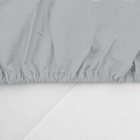 Heinner Sheet for Single Bed 90x200cm. Gray