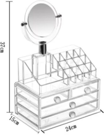 Organizator Cosmetice Cu 4 Sertare Alb 2 Bucăți