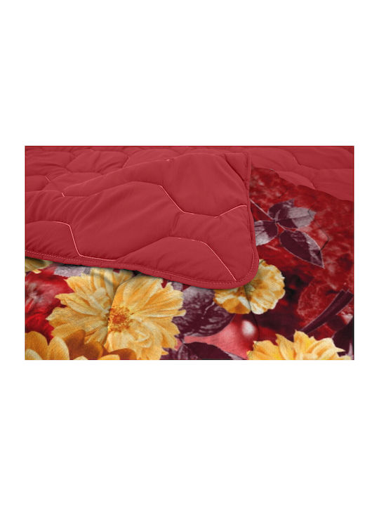 Alcam Armeria Κουβερλί Διπλό Κόκκινο 200x220cm