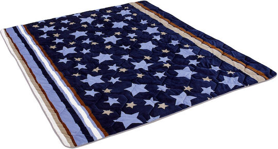 Alcam Stars Fleece Κουβερλί Διπλό Μπλε 200x220cm
