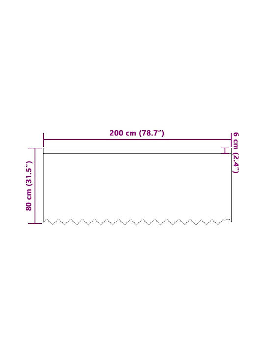 vidaXL Window Curtain With Pencil Pleat White 200x80cm
