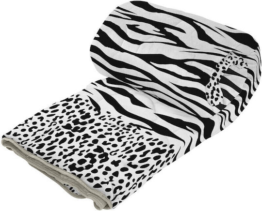 Alcam Zebra Cuvertură Dublu Gri 200x220cm
