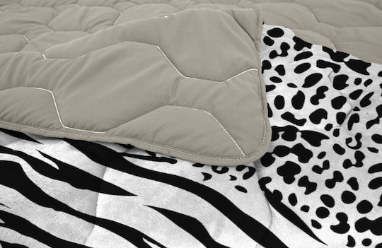 Alcam Zebra Cuvertură Dublu Gri 200x220cm