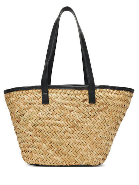 Samuela De piele Geantă de damă De umăr Beige Black