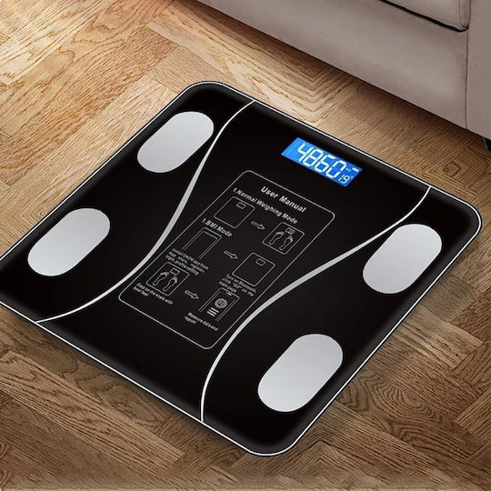 Smart Ζυγαριά 180kg με Bluetooth Μαύρη