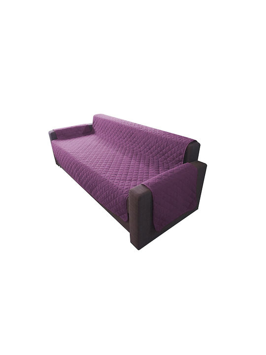 Alcam Ελαστικό Κάλυμμα Τριθέσιου Καναπέ Purple/vanilla