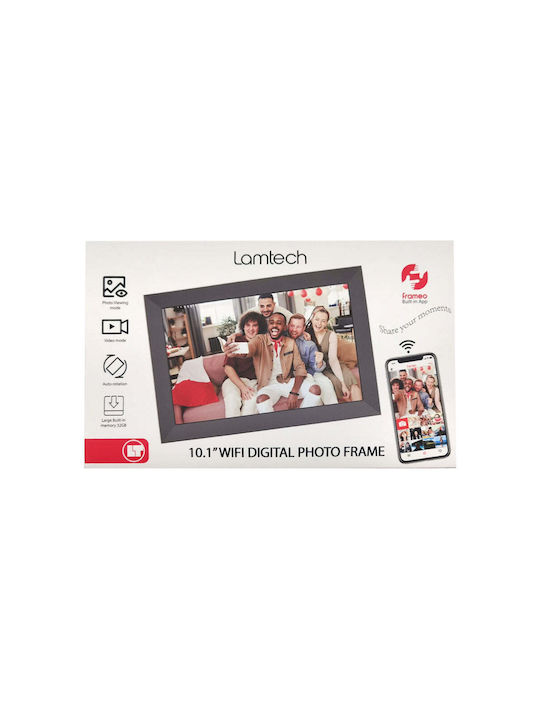 Lamtech Digital Photo Frame with Touch Screen 10.1" with WiFi Black LAM980749 5202024980749