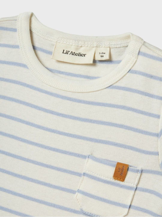 Lil' Atelier Babystrampler Kurzärmelig Weiß