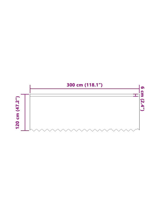 vidaXL White Window Curtain with Pencil Pleat 300x120cm