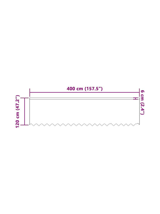 vidaXL Window Curtain with Pencil Pleat White 400x120cm