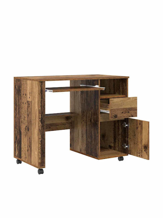 Computer Office Wooden Coffee with Metal Legs 91x50x77cm